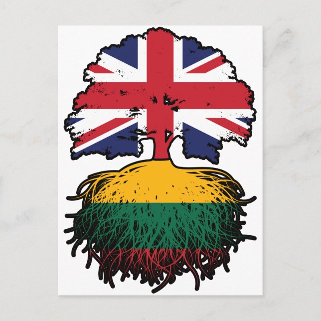Litauen, Storbritannien, Litauen, Storbritannien Vykort (Framsida)