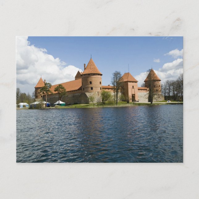 Litauen, Trakai. Ösjöslott 3 Vykort (Framsida)