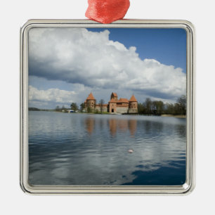Litauen, Trakai. Ösjöslott Julgransprydnad Metall