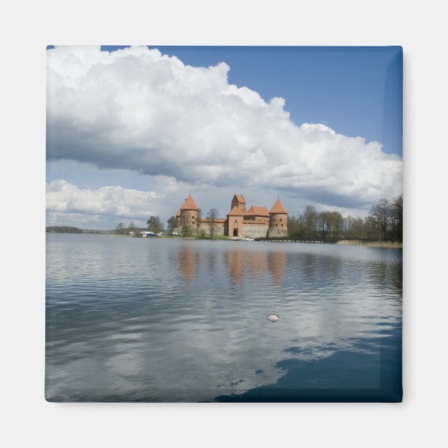 Litauen, Trakai. Ösjöslott Magnet (Framsidan)