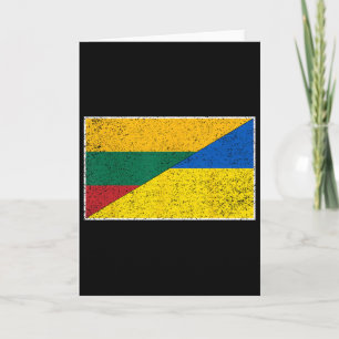 Litauen Ukraina Flagga Litauisk Ukrainsk Nation Kort