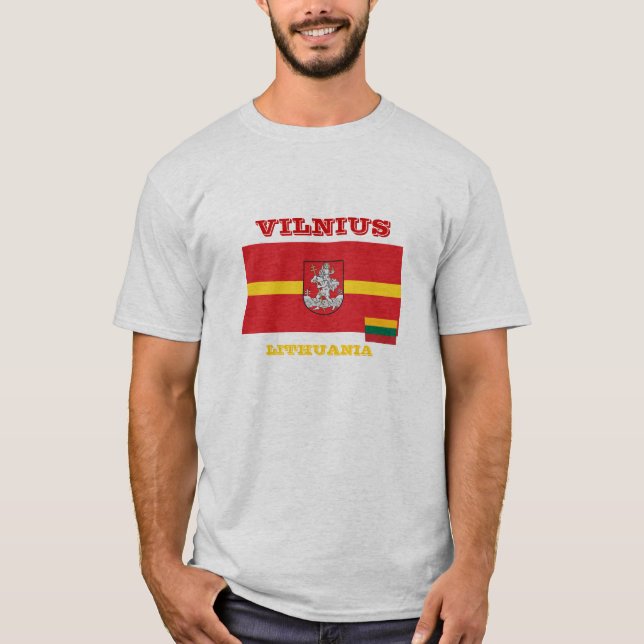 Litauen Vilnius flaggaskjorta T Shirt (Framsida)