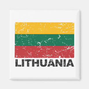 Litauen vintageflagga magnet