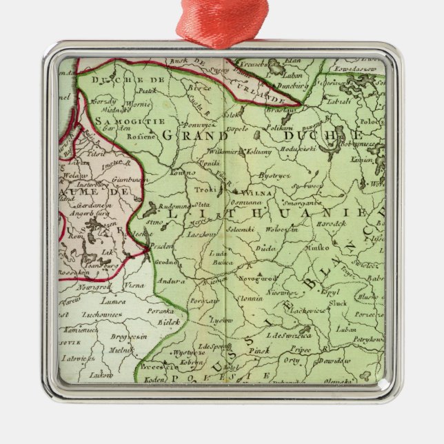 Litauen Vitryssland Julgransprydnad Metall (Framsidan)