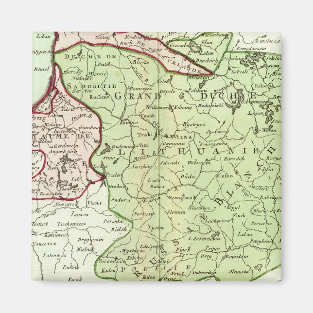 Litauen, Vitryssland Magnet (Framsidan)