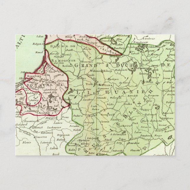 Litauen, Vitryssland Vykort (Framsida)