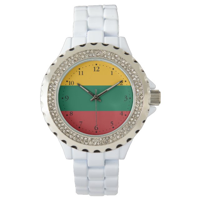 Litauens flagga armbandsur (Framsida)
