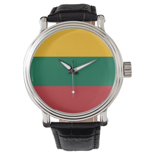 Litauens flagga armbandsur (Framsida)