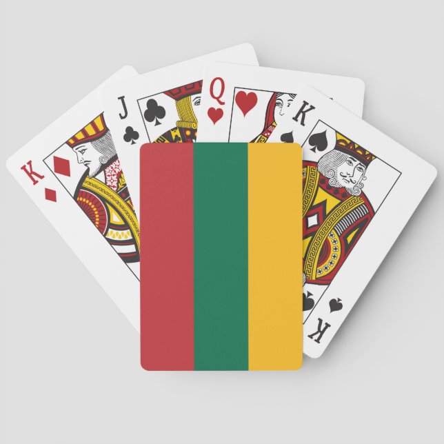 Litauens flagga casinokort (Baksidan)