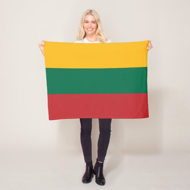 Litauens flagga fleecefilt (På plats)