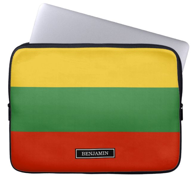 Litauens flagga laptop fodral (Framsidan)
