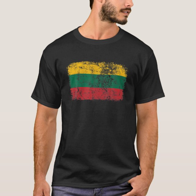 Litauens Flagga litauiska Pridet Litauen T Shirt (Framsida)