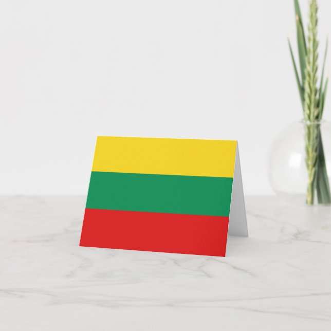 Litauens Flagga Notecard Kort (Framsida)