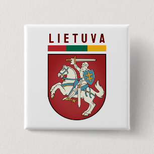 Litauens flagga och jackande av arm knapp