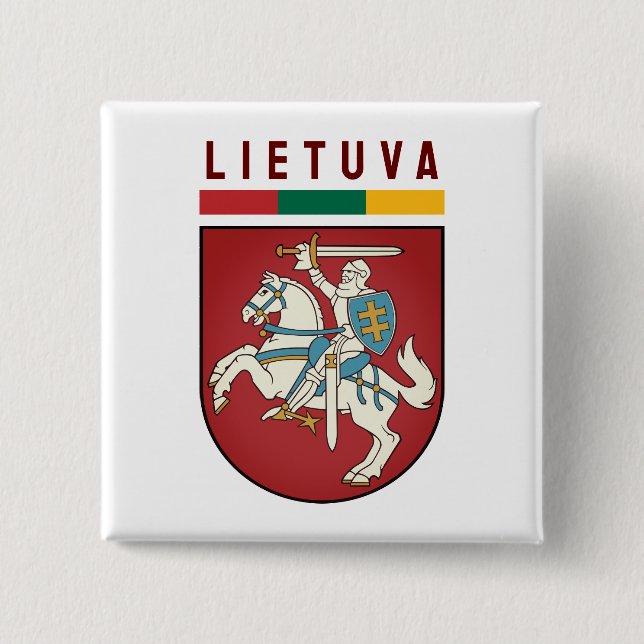 Litauens flagga och jackande av arm knapp (Framsida)
