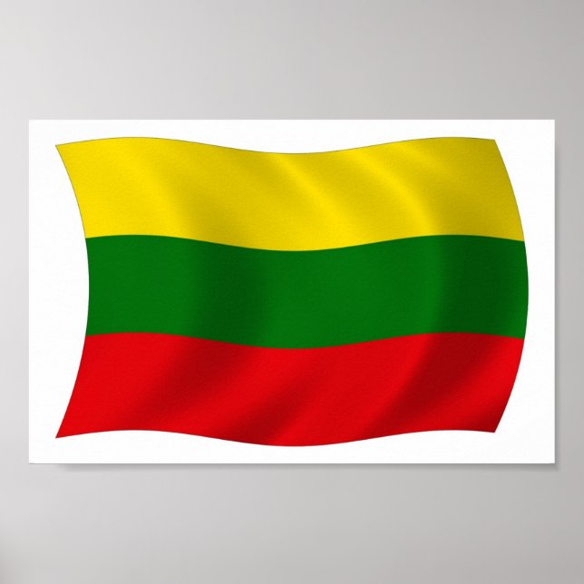 Litauens Flagga Poster utskrift (Framsidan)