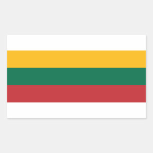 Litauens flagga rektangulärt klistermärke