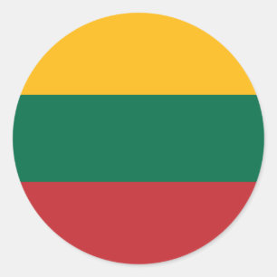Litauens flagga runt klistermärke
