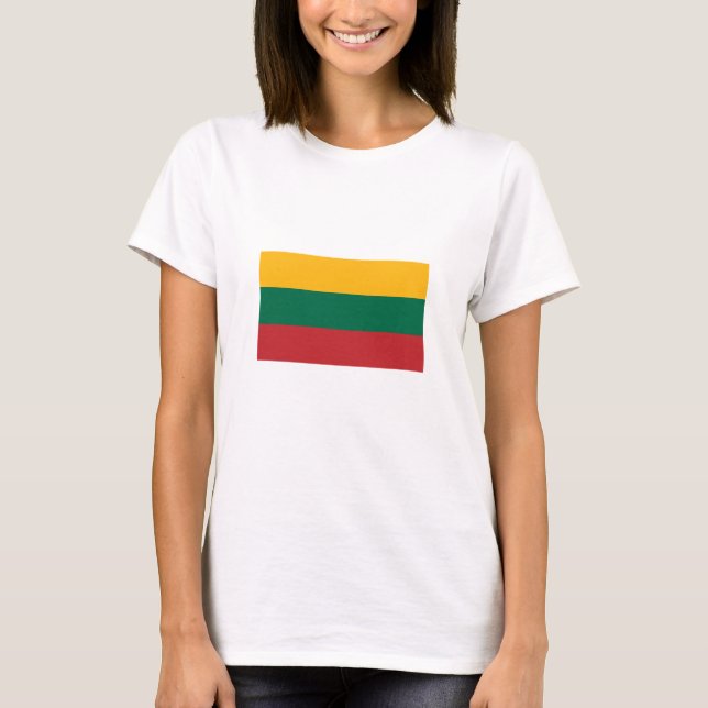 Litauens flagga t shirt (Framsida)