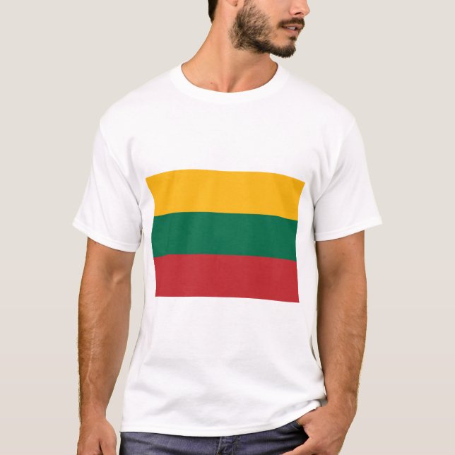 Litauens flagga t shirt (Framsida)