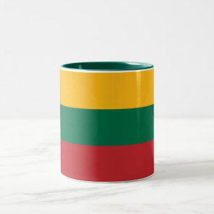 Litauens flagga Två-Tonad mugg