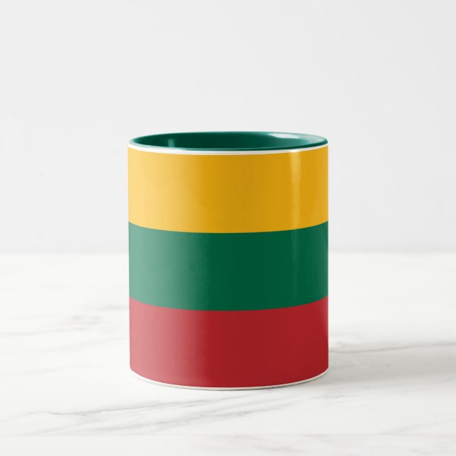 Litauens flagga Två-Tonad mugg (Center)
