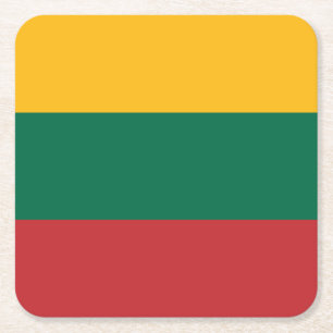 Litauens flagga underlägg papper kvadrat