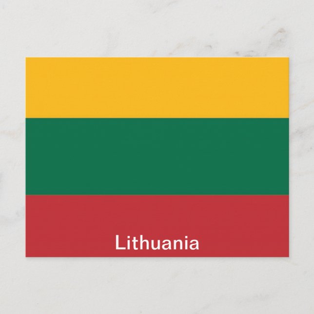 Litauens flagga vykort (Framsida)