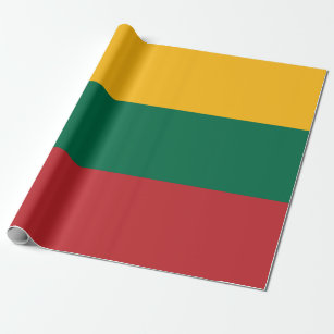 Litauens gult Grönt och Röda Flagga Presentpapper