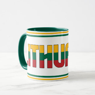 Litauens nationella Flagga Patriotic Coffe Mugg