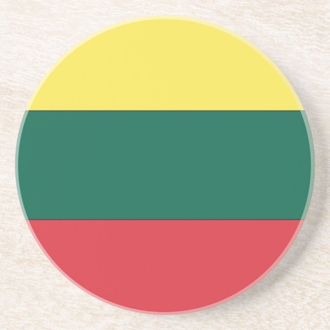 Litauens nationella Flagga Underlägg Sandsten (Framsidan)