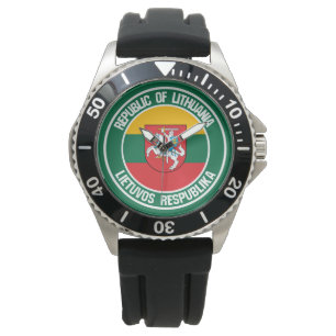 Litauens Round Emblem Armbandsur