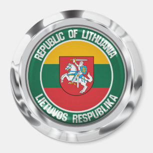 Litauens Round Emblem Magnet