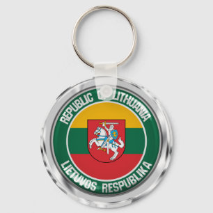 Litauens runda Emblem Nyckelring
