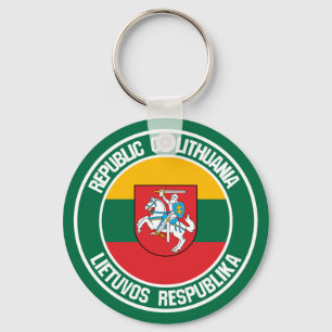 Litauens runda Emblem Nyckelring