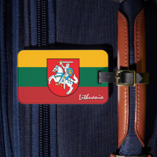 Litauens språktagande, patriotiska litauiska Flagg Bagagebricka