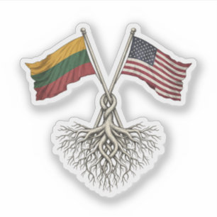 Litauisk-amerikan Klistermärken
