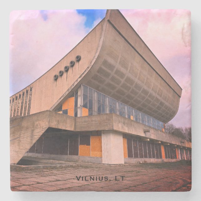 Litauisk brutalistisk arkitektur - Vilnius Stenunderlägg (Framsidan)