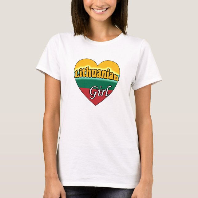 Litauisk flicka t-shirt (Framsida)