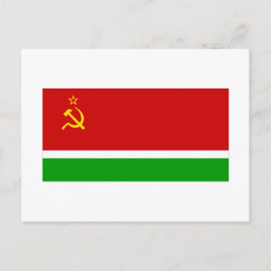 Litauisk SSR-Flagga Vykort