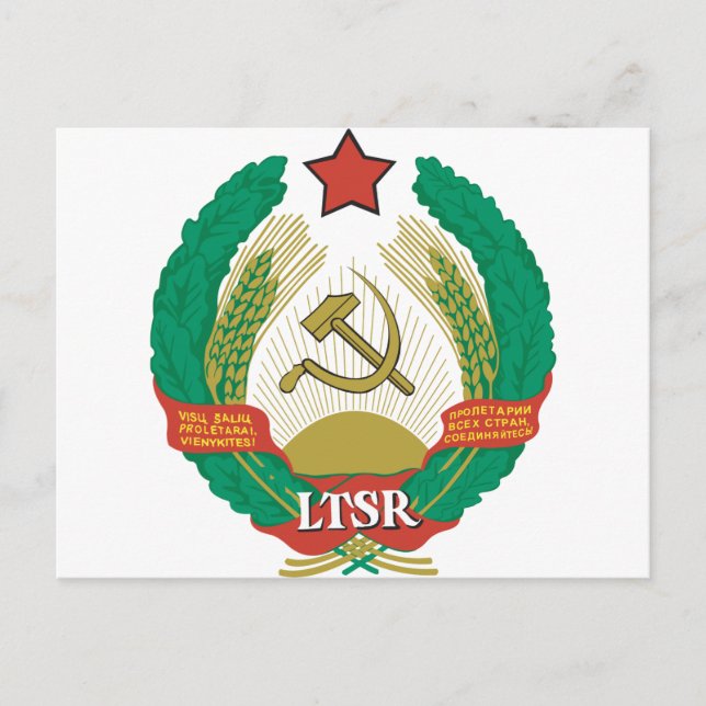 Litauisk SSR-Jacka av Arm Vykort (Framsida)