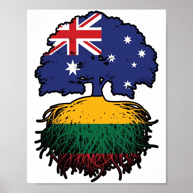 Litauiska Australien, Australien, Träd Poster (Framsidan)