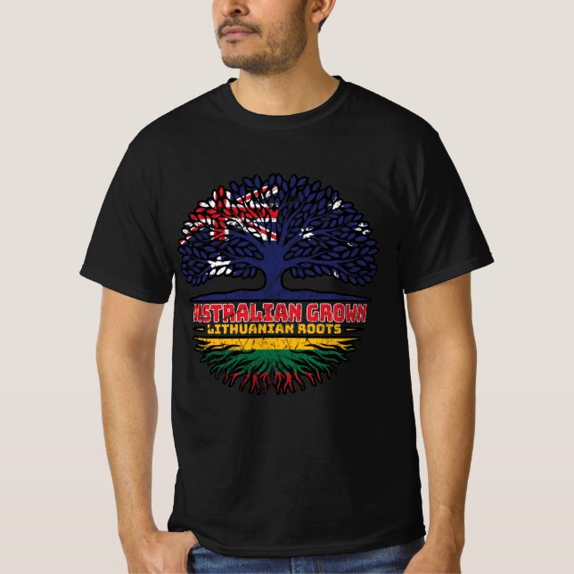 Litauiska Australien, Australien, Träd T Shirt (Framsida)