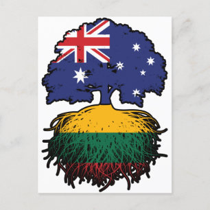 Litauiska Australien, Australien, Träd Vykort