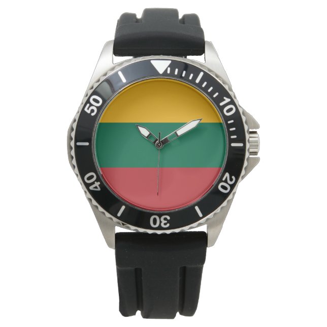 Litauiska Flagga Armbandsur (Framsida)