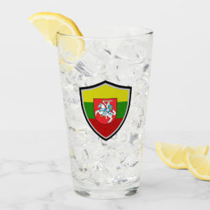 Litauiska flagga-jackat arm glaskopp