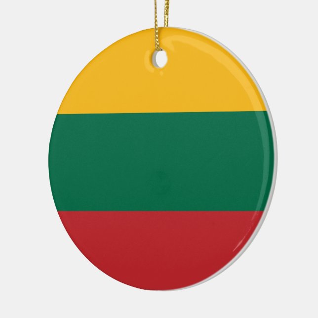 Litauiska Flagga Julgransprydnad Keramik (Vänster)