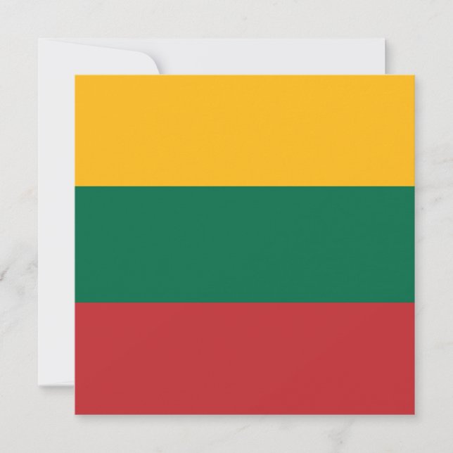 Litauiska Flagga Kort (Framsida)