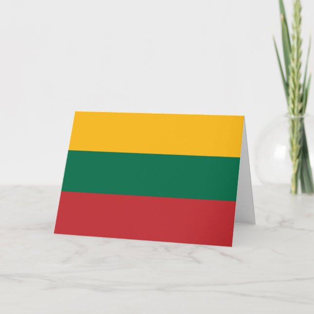 Litauiska Flagga Kort (Framsida)
