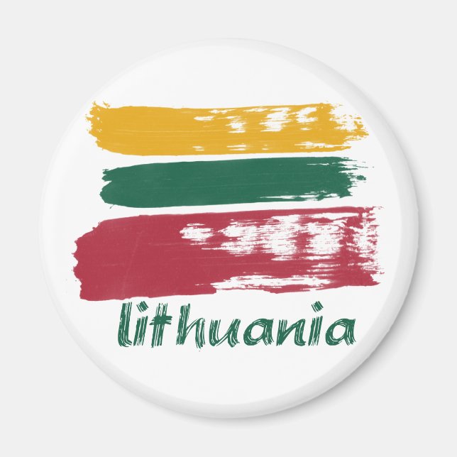 Litauiska flagga magnet (Framsidan)
